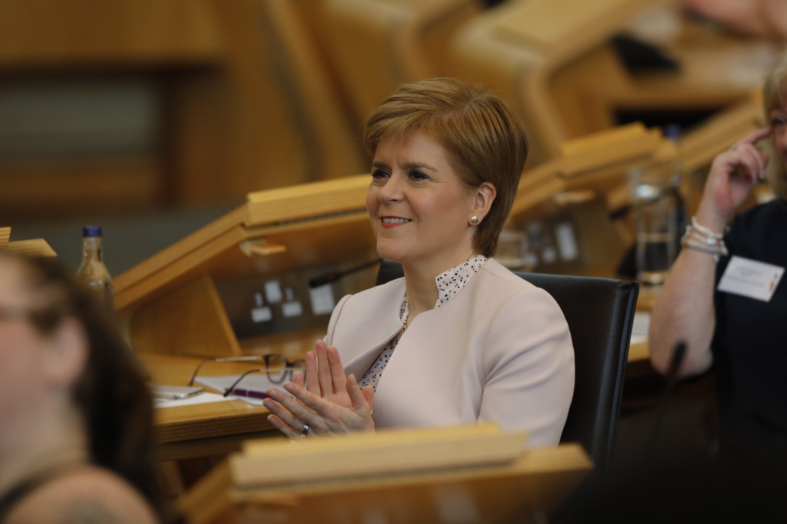 First Minister, Nicola Sturgeon MSP speaking in the chamber of the Scottish Parliament during the plenary session to mark International Women's Day 2020 07 March 2020. Pic - Andrew Cowan/Scottish Parliament