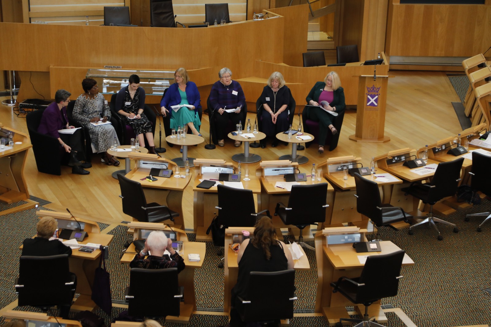 First Minister, Nicola Sturgeon MSP speaking in the chamber of the Scottish Parliament during the plenary session to mark International Women's Day 2020 07 March 2020. Pic - Andrew Cowan/Scottish Parliament