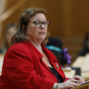 Agnes Tolmie, Scottish Womens Convention Chair speaking in the chamber of the Scottish Parliament during the plenary session to mark International Women's Day 2020 07 March 2020. Pic - Andrew Cowan/Scottish Parliament
