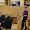 Ann Henderson, Rector, Edinburgh University speaking in the chamber of the Scottish Parliament during the plenary session to mark International Women's Day 2020 07 March 2020. Pic - Andrew Cowan/Scottish Parliament